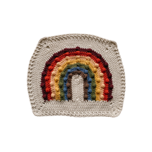 Load image into Gallery viewer, Crochet Rainbow Bobble Blanket // Autumn // Lovey Blanket Size