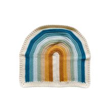 Load image into Gallery viewer, Crochet Rainbow Blanket // Ocean // Large Lovey Blanket Size