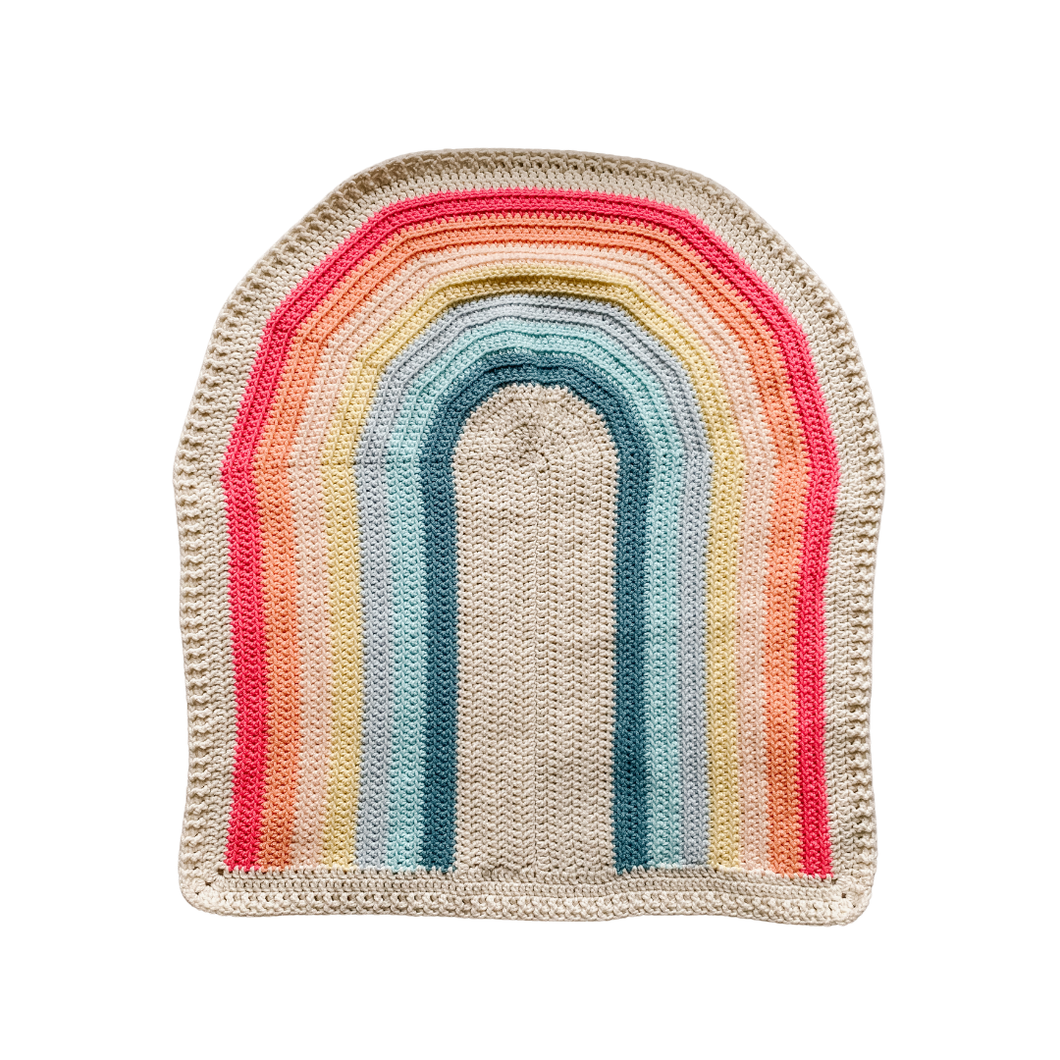 Crochet Rainbow Blanket // Pastels // Baby Blanket Size