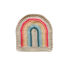 Load image into Gallery viewer, Crochet Rainbow Blanket // Pastels // Small Lovey Blanket Size