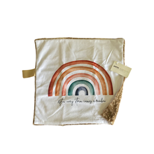 Load image into Gallery viewer, “After Every Storm Comes a Rainbow” Minky Blanket // Small Square Lovey Size