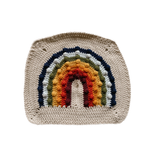 Load image into Gallery viewer, Crochet Rainbow Bobble Blanket // Burnt // Lovey Blanket Size