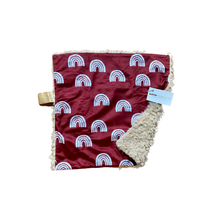 Load image into Gallery viewer, Cinnamon Rainbow Minky Blanket // Small Square Lovey Size