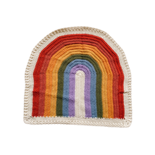 Load image into Gallery viewer, Crochet Rainbow Blanket // Classic // Large Lovey Blanket Size